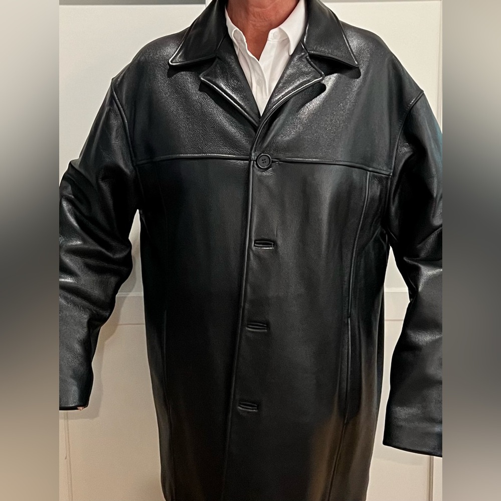 Men's leather coat